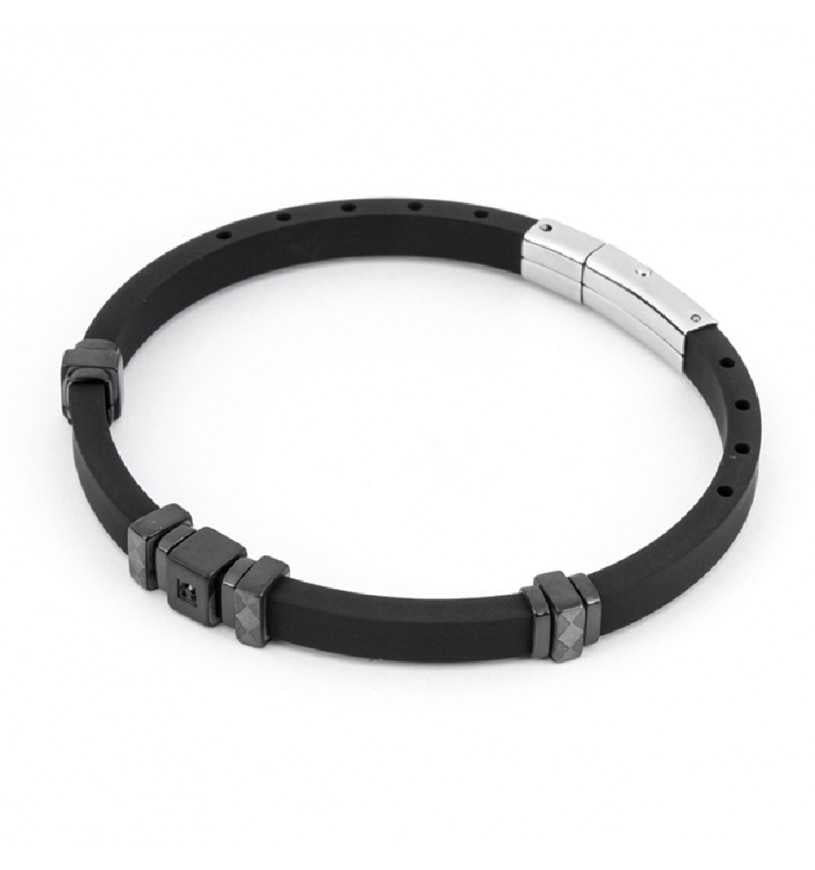 Bracciale Uomo 4US in Silicone Nero 4UBR4443