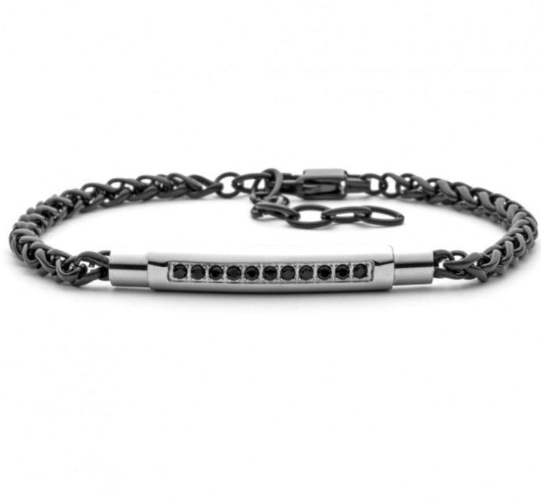 Bracciale Uomo 4US in Acciaio con Ip Nero 4UBR5612