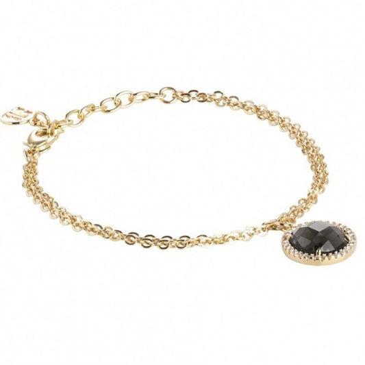 Bracciale Dorato con Cristallo Nero XBR398D