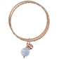 Bracciale Rosato Variegata con Sfera Agata Blue Lace WSBZ01386.BLA