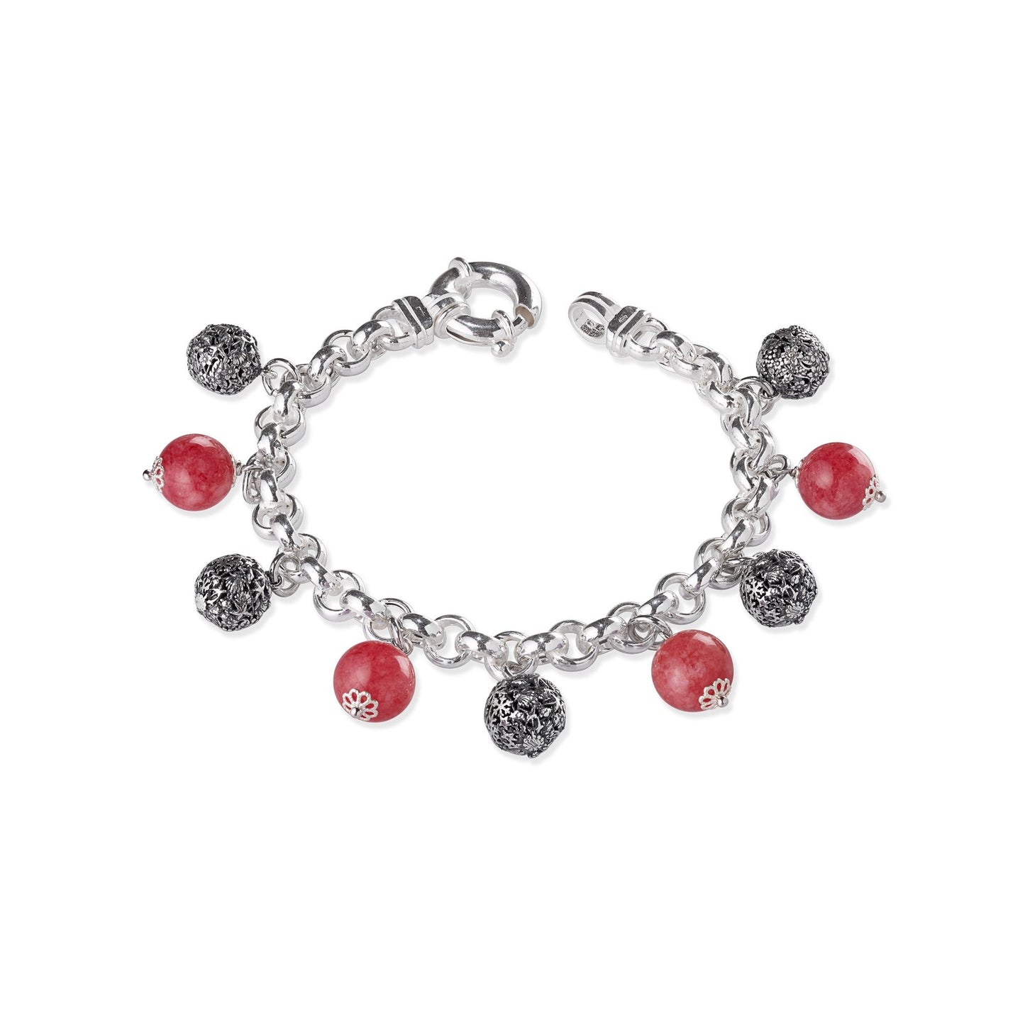 Bracciale con Pietre e Sinacoli Rossi 28016ros