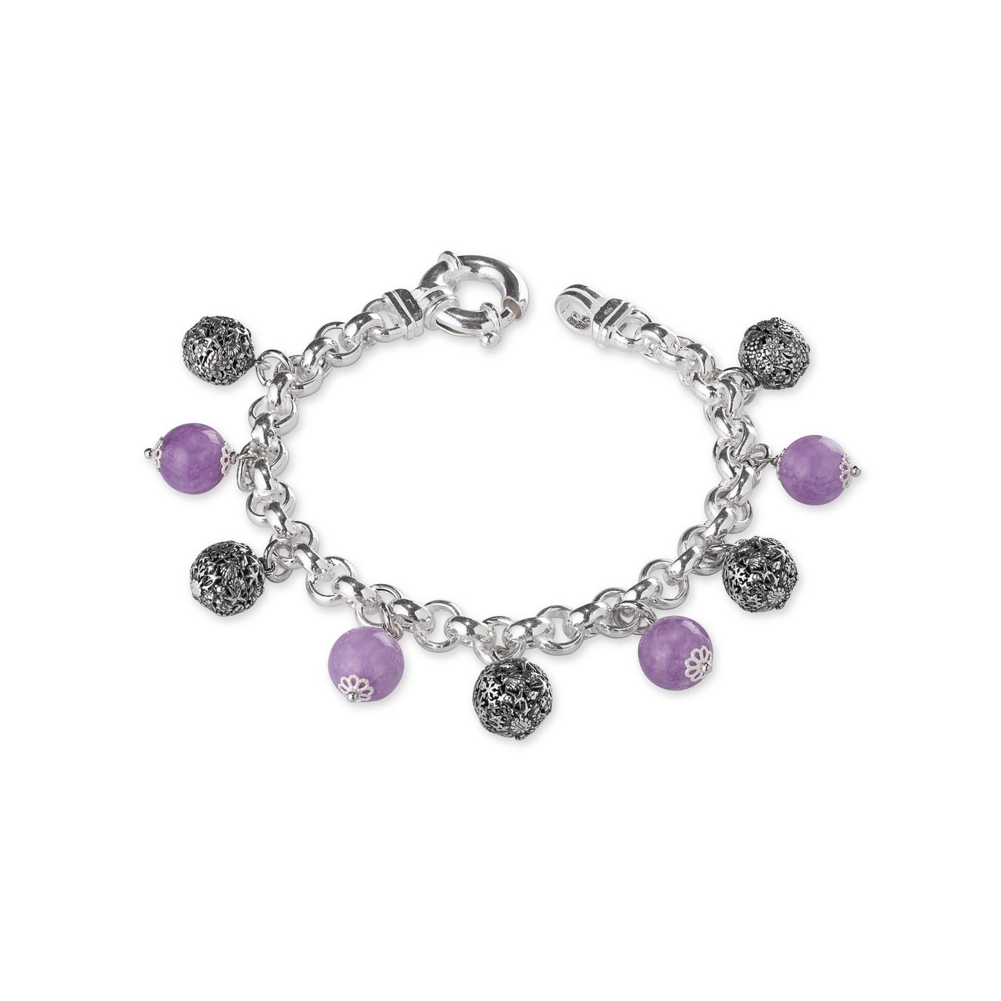 Bracciale con Pietre e Sinacoli Viola 28016vi