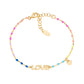 Pulsera Love Dorada con Esmalte Multicolor BRSMLOGM1