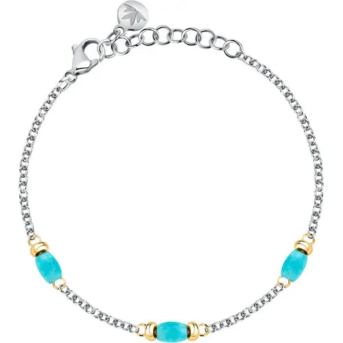 Bracciale Colori Acciaio con Pietre Blu SAXQ16