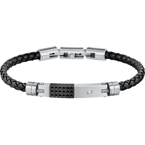 Bracciale Uomo Moody Nero e Acciaio SQH58