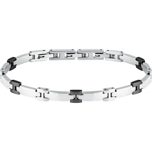 Bracciale Uomo Motown Acciaio e Nero SALS101