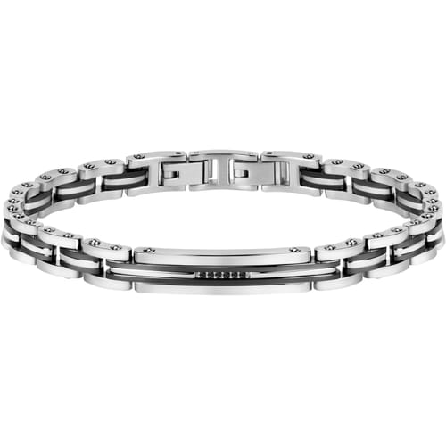 Bracciale Uomo Motown Acciaio e Nero SALS19