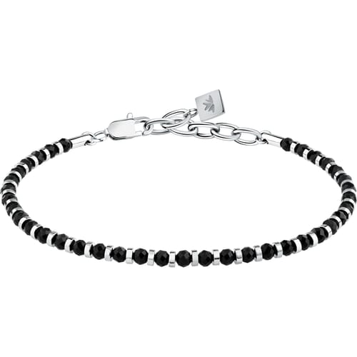 Bracciale Uomo con Pietre Agata Nera S1733