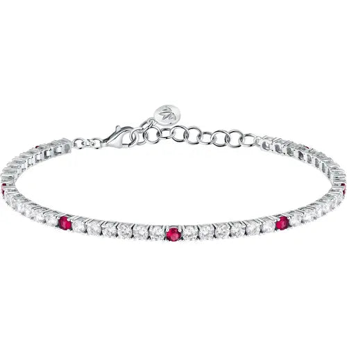 Bracciale Tesori Tennis con Gemme Rosse SAIW139