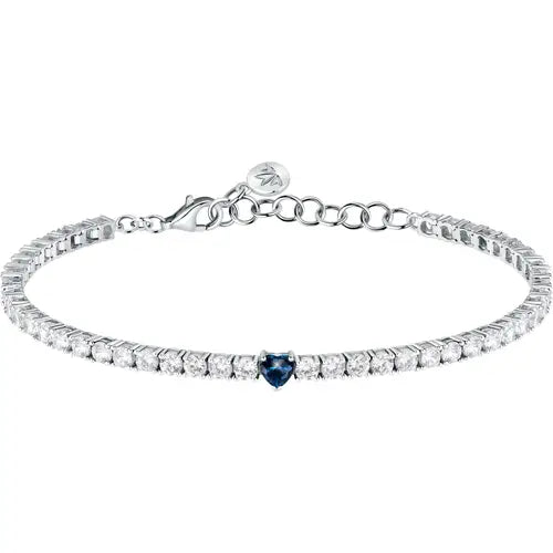 Bracciale Tesori Tennis con Cuore Blu SAIW168