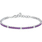 Bracciale Tesori Tennis con Zirconi Bianchi e Viola SAIW225