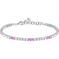 Bracciale Tesori Tennis con Zirconi Bianchi e Rosa SAIW227
