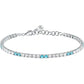 Bracciale Tesori Tennis con Zirconi Bianchi e Azzurri SAIW228