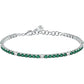 Bracciale Tesori Tennis con Zirconi Verdi e Bianchi SAIW232