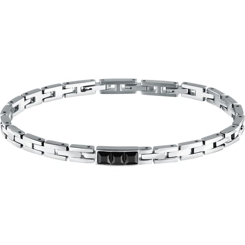 Bracciale Uomo Urban Acciaio e Nero SABH41