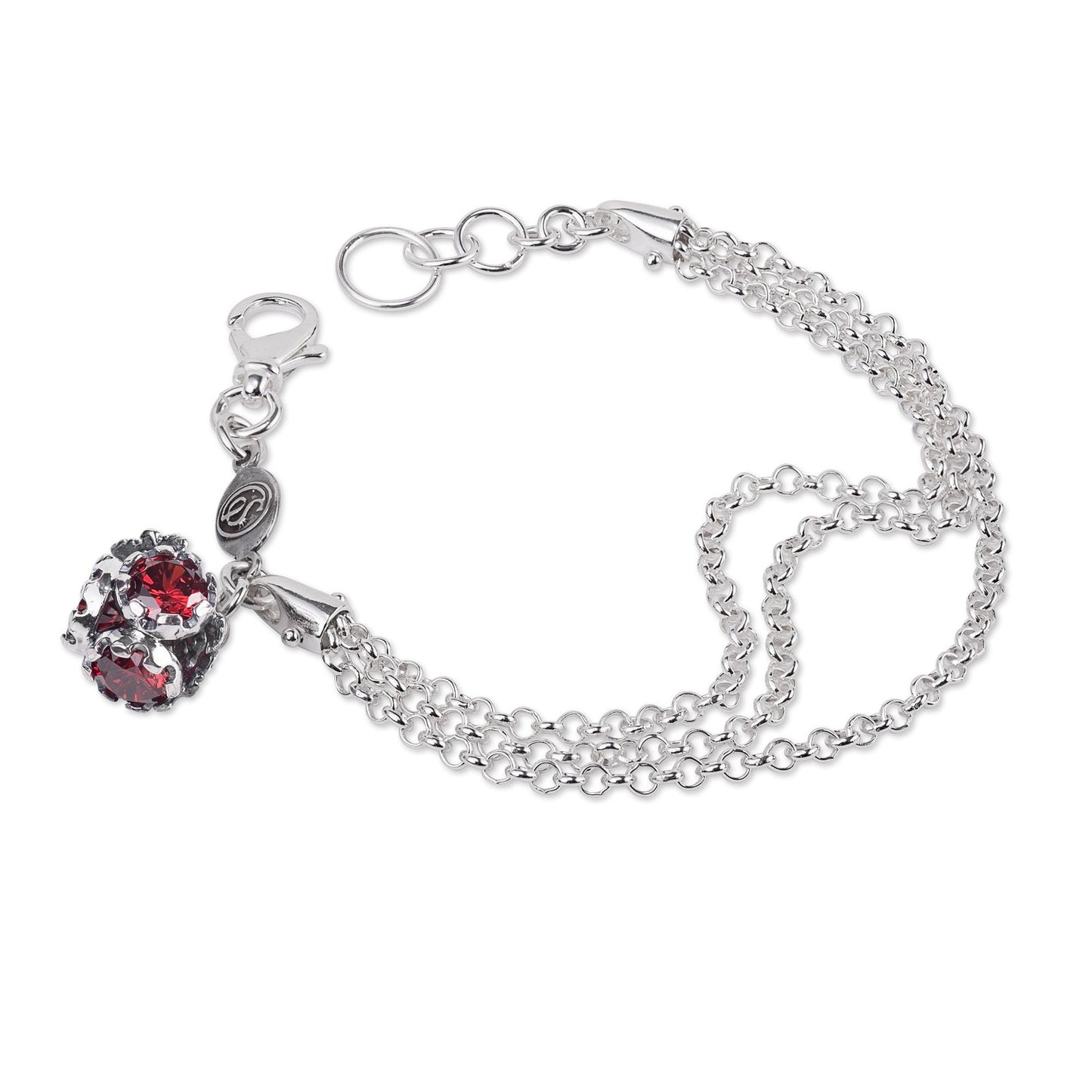 Bracciale Multifilo con Charm Rosso 38518ro