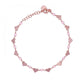 Bracciale Rosato con Cuori e Pietre Rosa BR-016 AM3