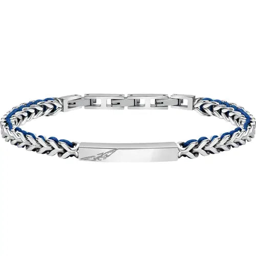 Bracciale Uomo Bandy Acciaio e Blu SZV73