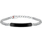 Bracciale Uomo Basic Acciaio e Nero SZS106