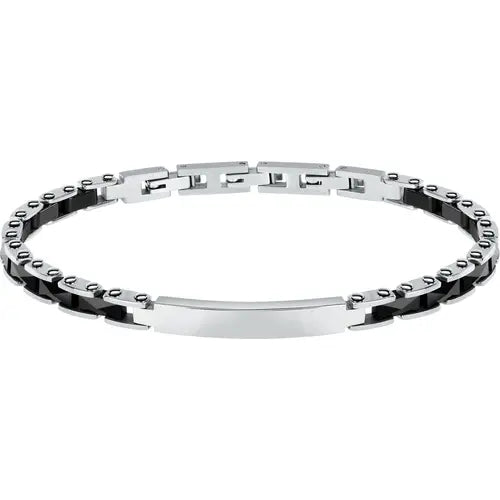 Bracciale Uomo Ceramic Acciaio e Nero SAFR35