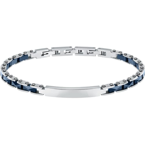 Bracciale Uomo Ceramic Acciaio e Blu SAFR37