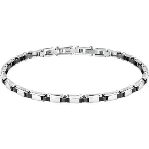 Bracciale Uomo Ceramic Acciaio e Nero SAFR41