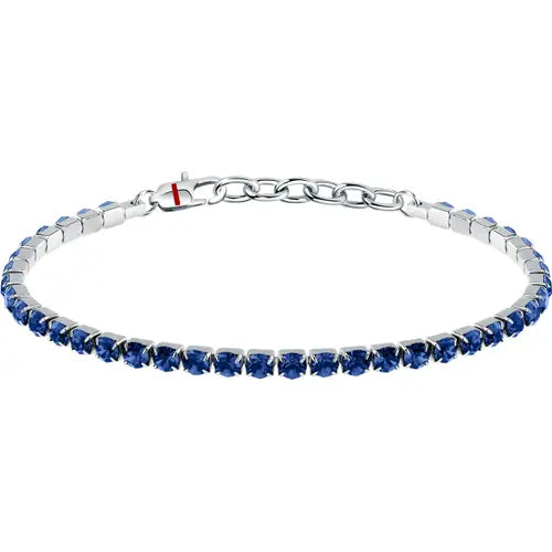 Bracciale Uomo Tennis con Cristalli Blu SANN51