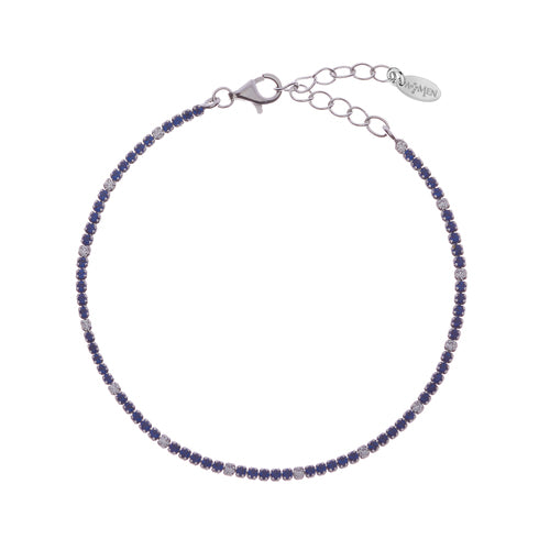 Bracciale Tennis Mania con Zirconi Blu e Bianchi BT1BBLB17