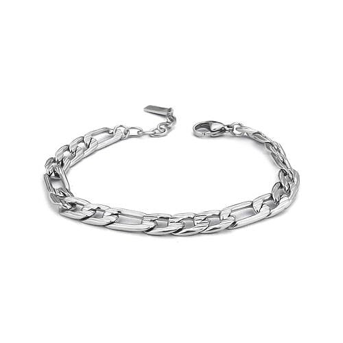 Bracciale Uomo in Acciaio con Catena Figaro ABR661