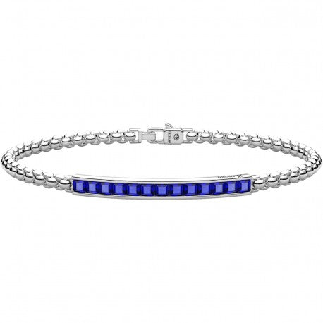 Bracciale Uomo Argento con Spinelli Blu ESB308-BL