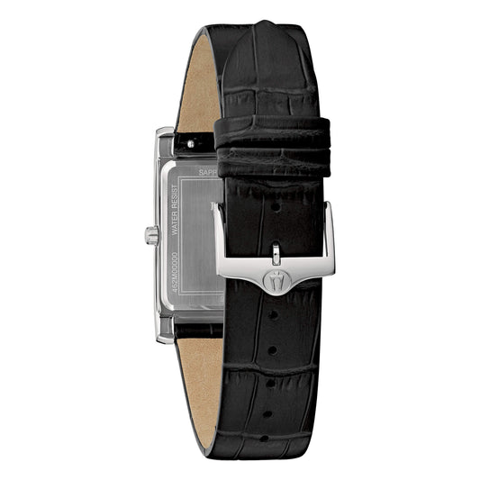 Orologio Uomo Classic Classic Rectangle Acciaio e Nero 96B445