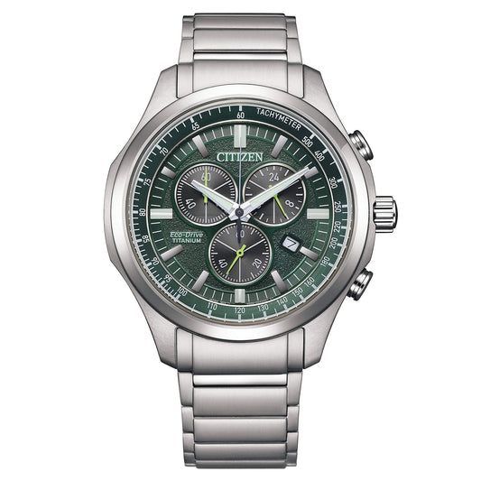 Orologio Uomo Crono SuperTitanio 2530 Acciaio e Verde AT2530-85X