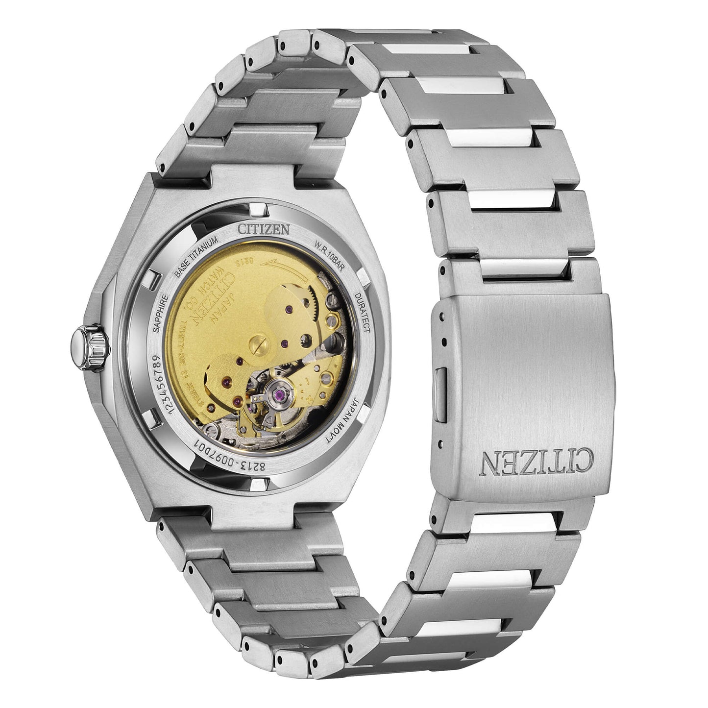 Orologio Uomo Meccanico Automatico Super Titanio Acciaio e Grigio NJ0180-80H