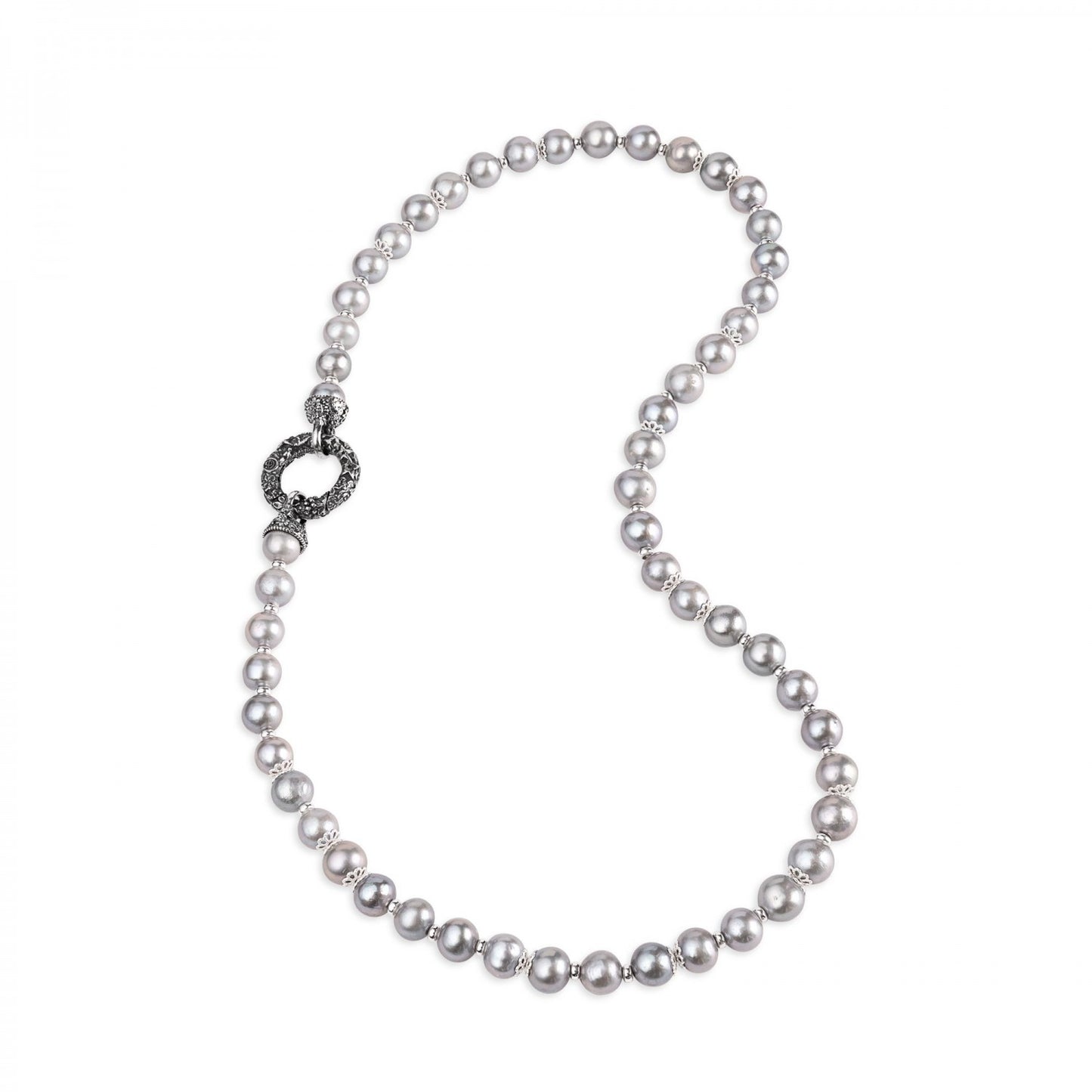 Collana di Perle con Chiusura in Argento 27866pg