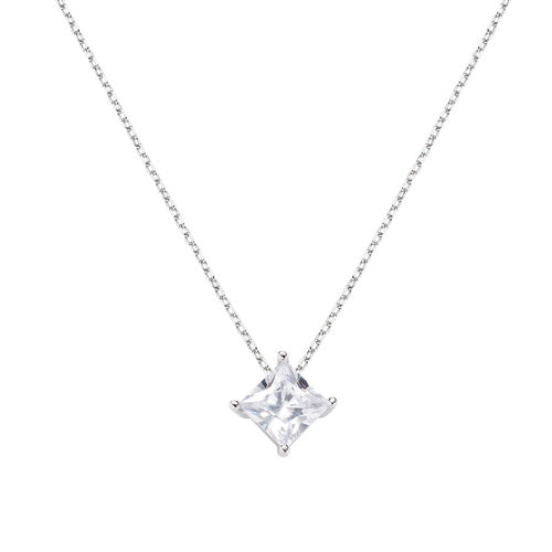 Collana Diamonds con Punto Luce Quadrato Grande CLSOQ60BB