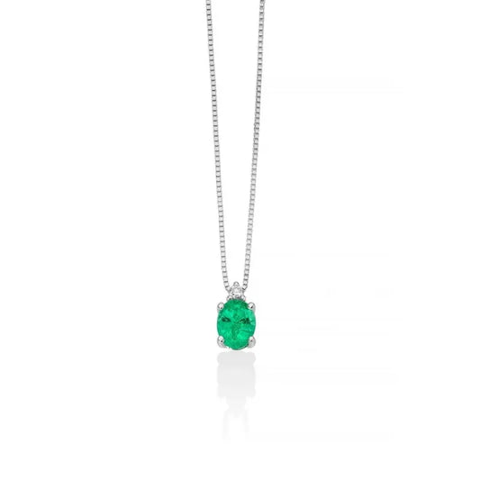 Collana con Diamante e Smeraldo CLD4548