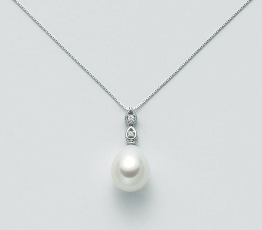 Collier con Diamanti e Perla 10.5mm PCL4929