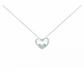 Collar Corazón en Oro Blanco y Diamantes CLD4259