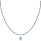 Collana Drops in Acciaio con Zircone Azzurro SCZ1324