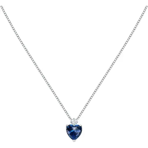 Collana Tesori con Pietra Blu a Cuore SAIW159