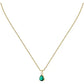 Collana Tesori Dorata con Goccia Verde SAIW190