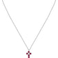 Collana Tesori con Croce e Pietre Rosse e Bianche SAIW215