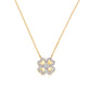 Collana Quadrifoglio Dorata con Zirconi CLQCLGBZ