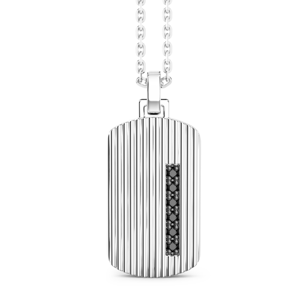 Collana Uomo Insignia in Argento con Pendete a Targa ESC114