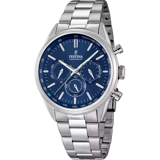 Orologio Uomo Timeless in Acciaio e Blu F16820/2