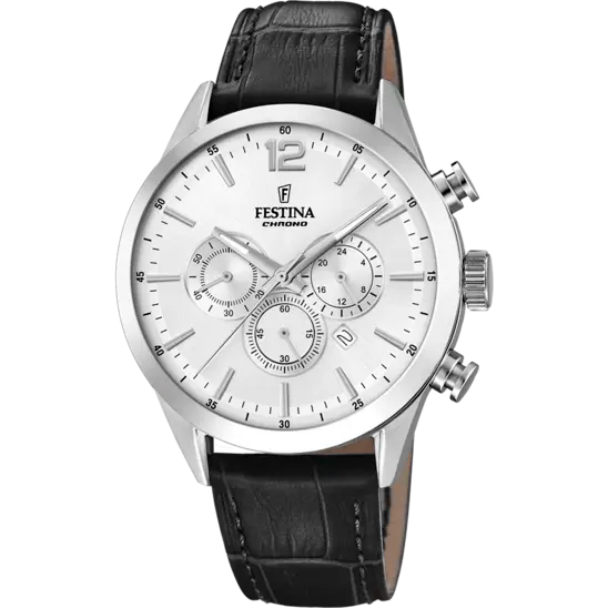 Orologio Uomo Timeless Chronograph Acciaio e Bianco F20542/1