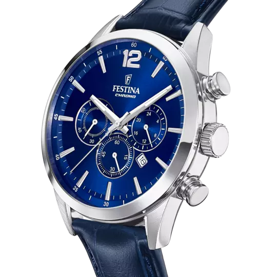 Orologio Uomo Timeless Chronograph Acciaio e Blu F20542/2