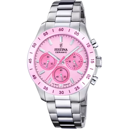 Orologio Ceramic Acciaio e Rosa F20693/2