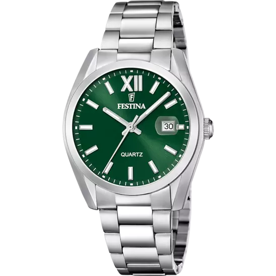 Orologio Uomo Classico Acciaio e Verde F20707/8