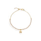 Pulsera con Bimbo en Oro Amarillo, Perlas de 3mm y Diamante LBB822